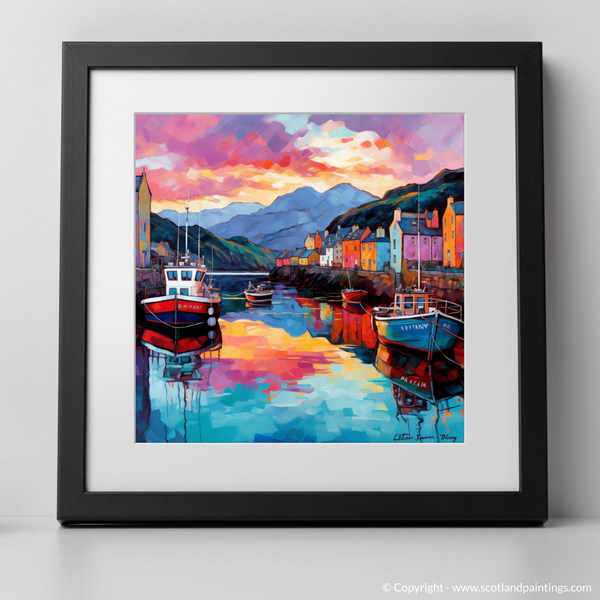 Framed version of Mallaig Harbour