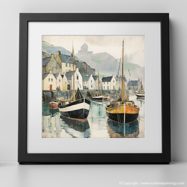 Framed version of Portree Harbour