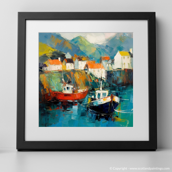 Framed version of Portree Harbour