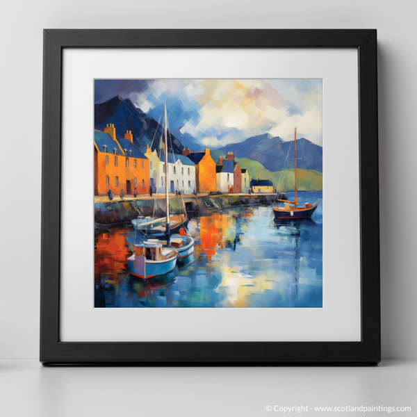 Framed version of Portree Harbour