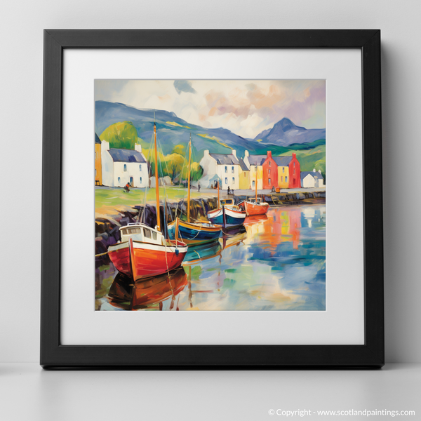 Framed version of Portree Harbour