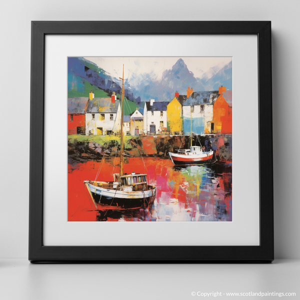 Framed version of Portree Harbour