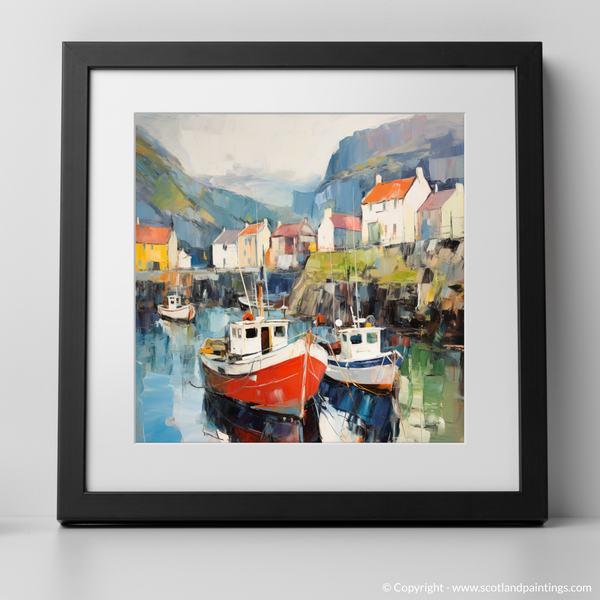 Framed version of Portree Harbour