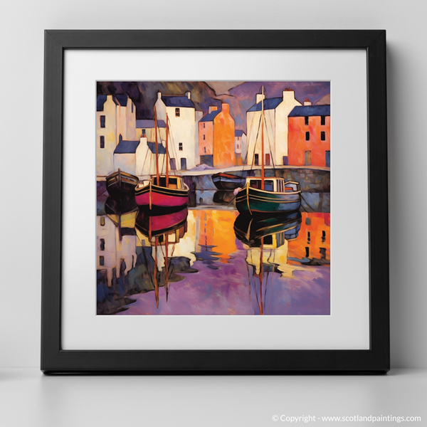 Framed version of Portree Harbour