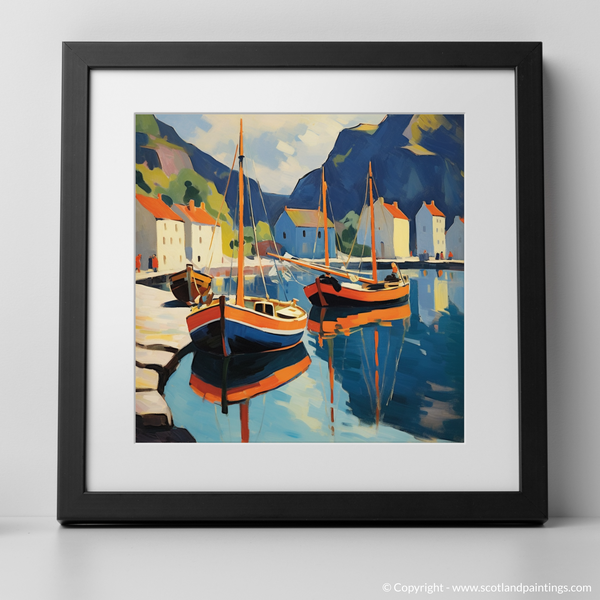 Framed version of Portree Harbour