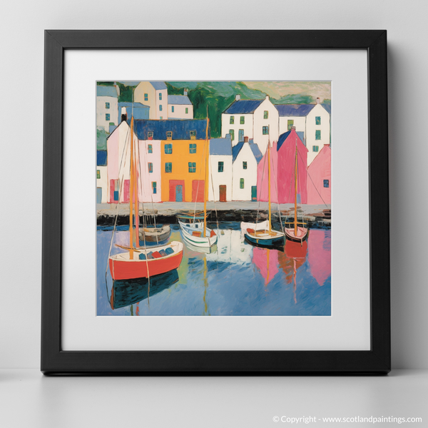 Framed version of Portree Harbour