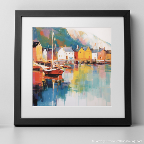 Framed version of Portree Harbour