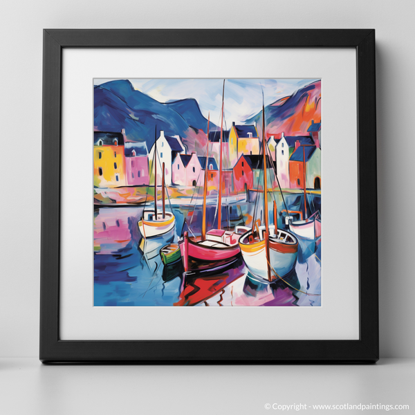 Framed version of Portree Harbour