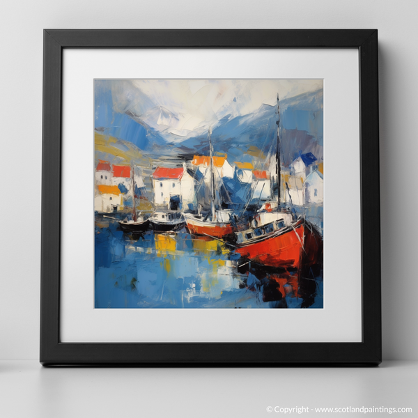 Framed version of Portree Harbour