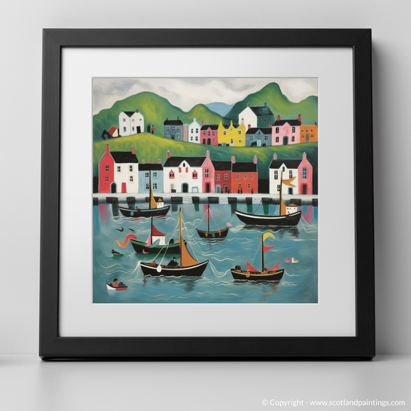 Framed version of Portree Harbour