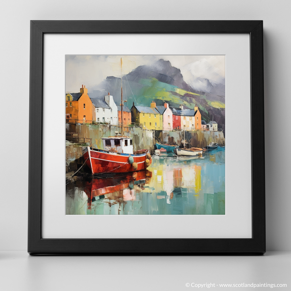 Framed version of Portree Harbour