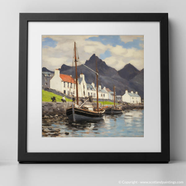 Framed version of Portree Harbour