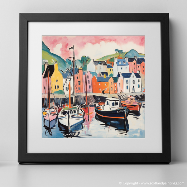 Framed version of Portree Harbour