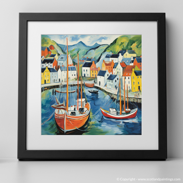 Framed version of Portree Harbour