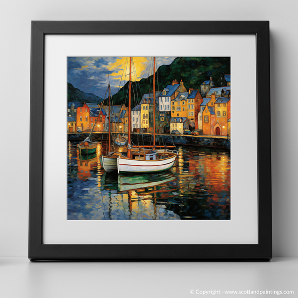 Framed version of Portree Harbour