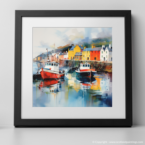 Framed version of Portree Harbour