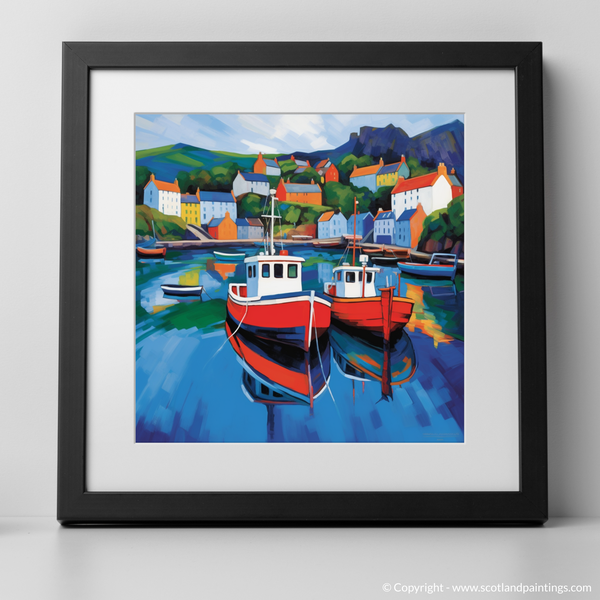 Framed version of Portree Harbour