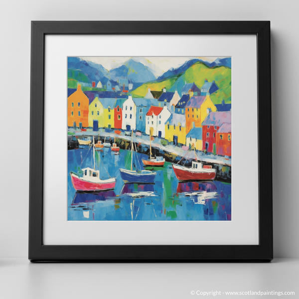 Framed version of Portree Harbour