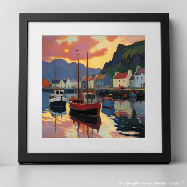 Framed version of Portree Harbour