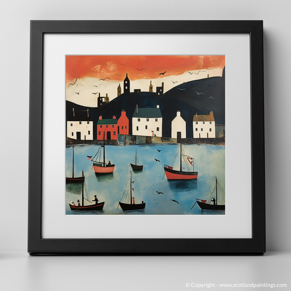 Framed version of Portree Harbour