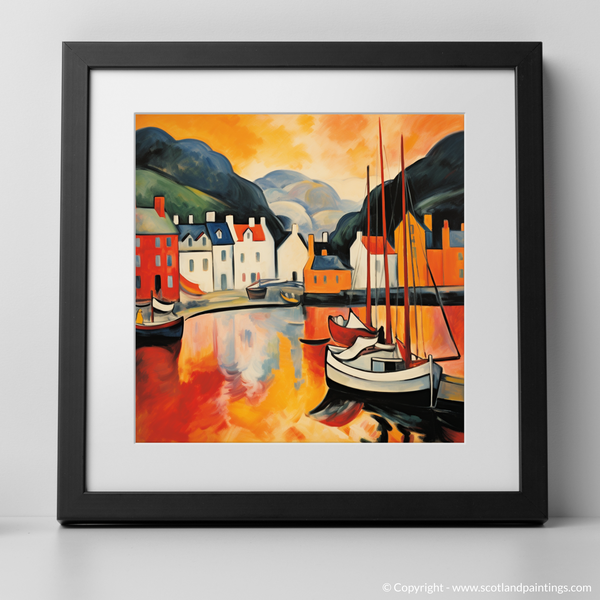 Framed version of Portree Harbour