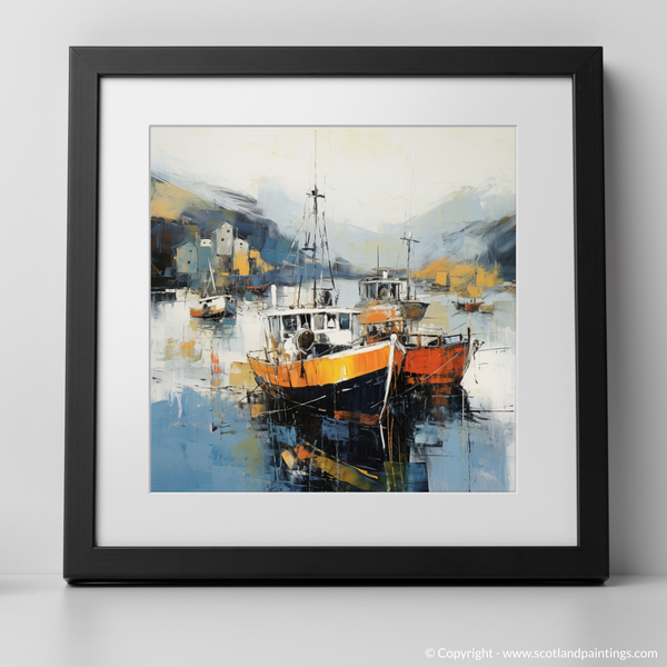 Framed version of Portree Harbour