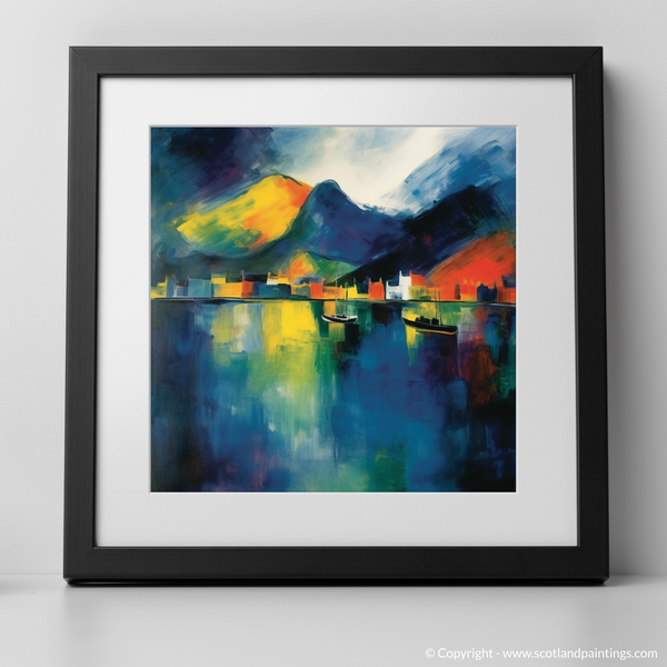 Framed version of Portree Harbour