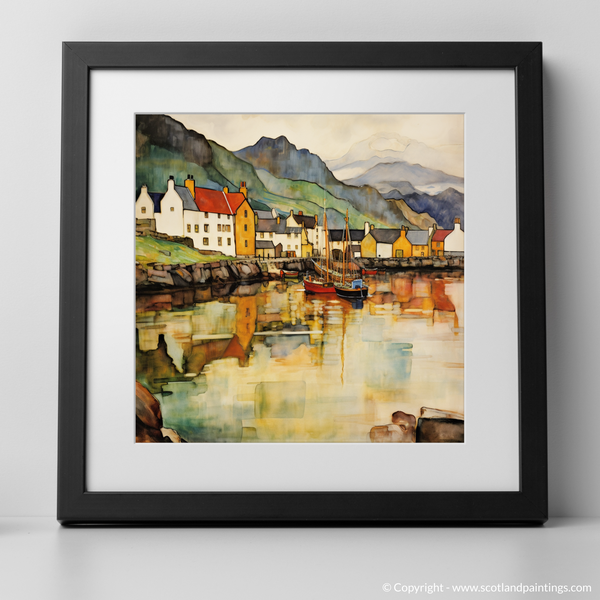 Framed version of Portree Harbour