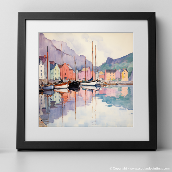 Framed version of Portree Harbour