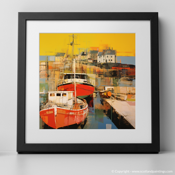 Framed version of Dunbar Harbour