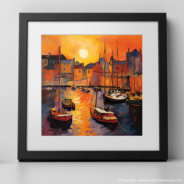 Framed version of Dunbar Harbour