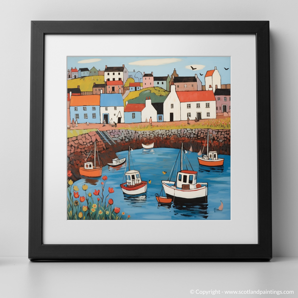 Framed version of Crail Harbour