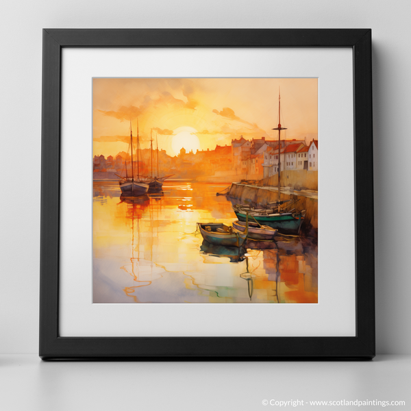 Framed version of Dunbar Harbour