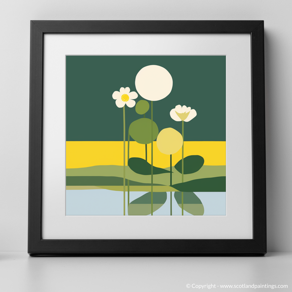 Framed version of Marsh marigold