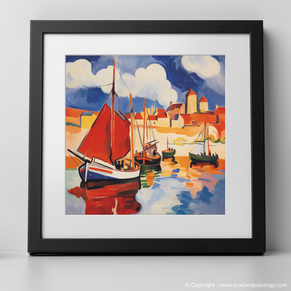 Framed version of Dunbar Harbour