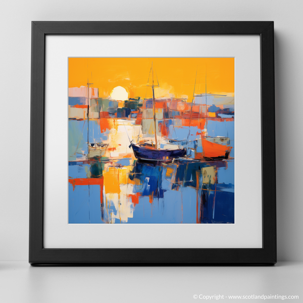 Framed version of Dunbar Harbour