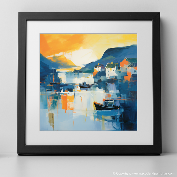 Framed version of Portree Harbour