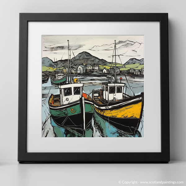 Framed version of Castlebay Harbour