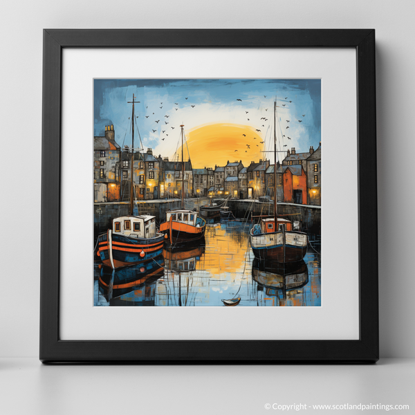 Framed version of Findochty Harbour