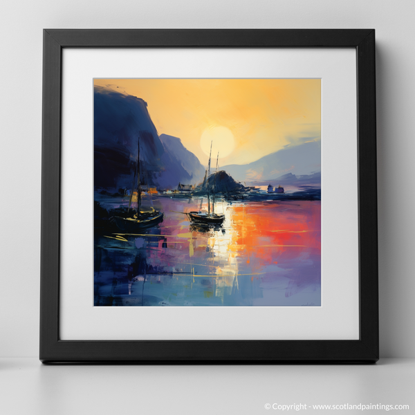 Framed version of Portree Harbour