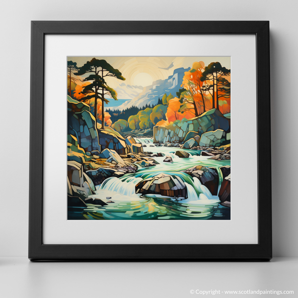 Framed version of Falls of Dochart