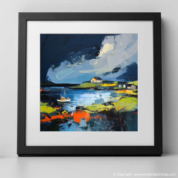 Framed version of Isleornsay Harbour