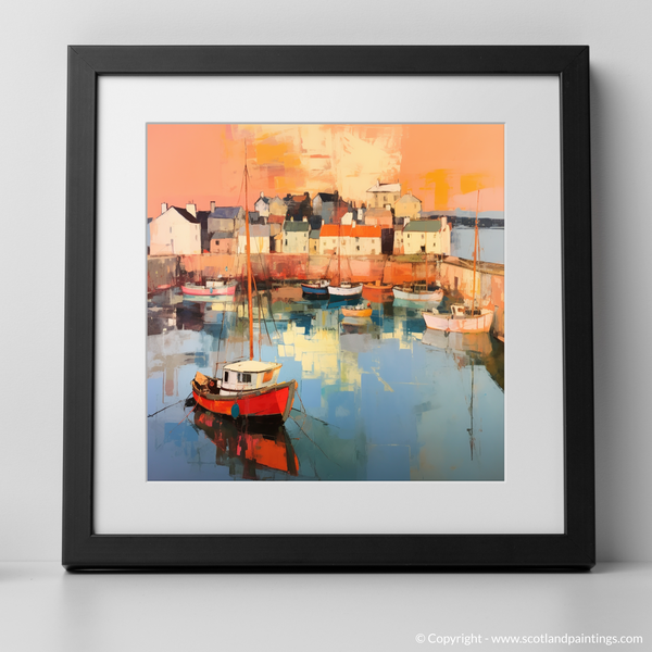 Framed version of Dunbar Harbour