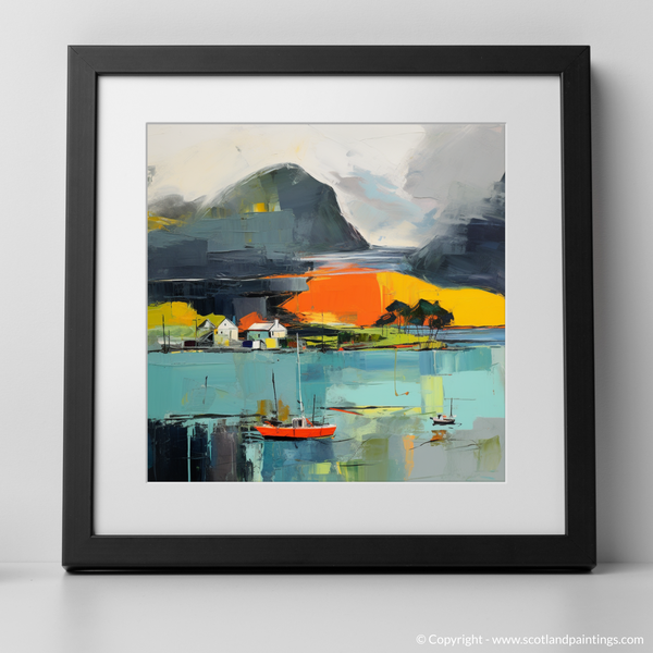 Framed version of Isleornsay Harbour