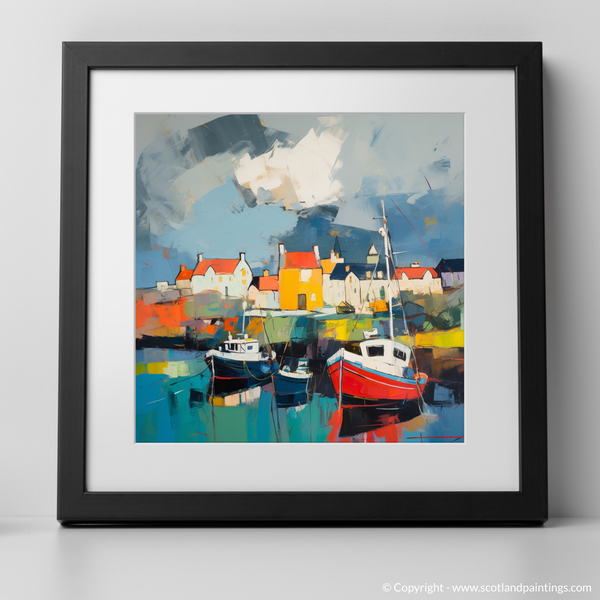 Framed version of Dunbar Harbour