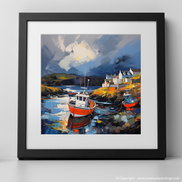 Framed version of Castlebay Harbour