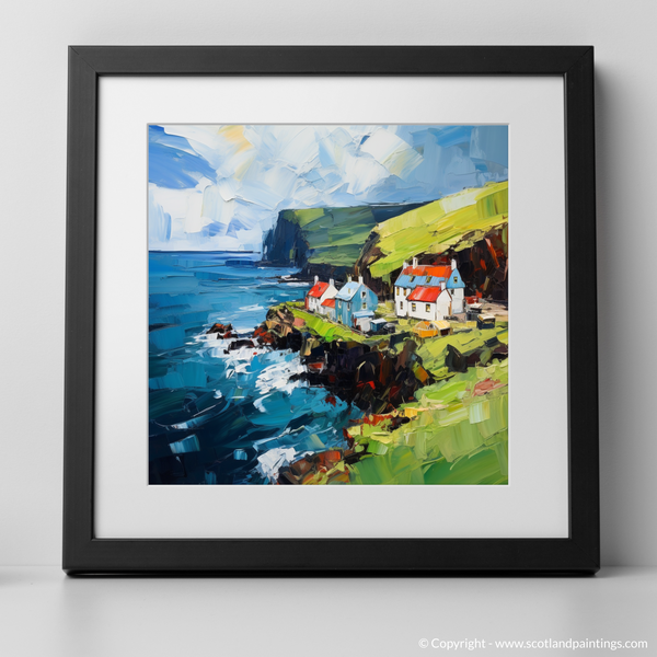 Framed version of Pennan Harbour