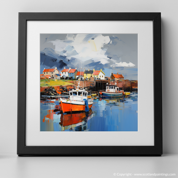 Framed version of Dunbar Harbour