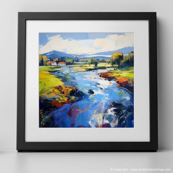 Framed version of River Leven