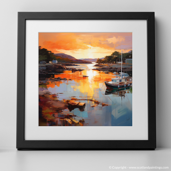 Framed version of Isleornsay Harbour